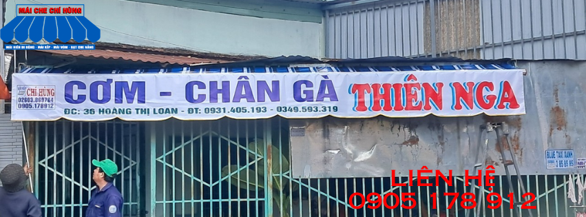 Lắp đặt mái che cho quán cơm chân gà